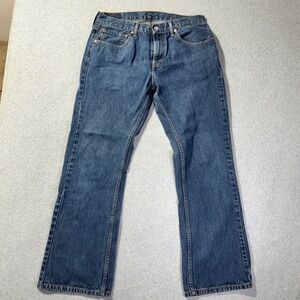 Levis Jeans Mens 34x30 Blue 527 Bootcut American Preppy Dark Wash Denim